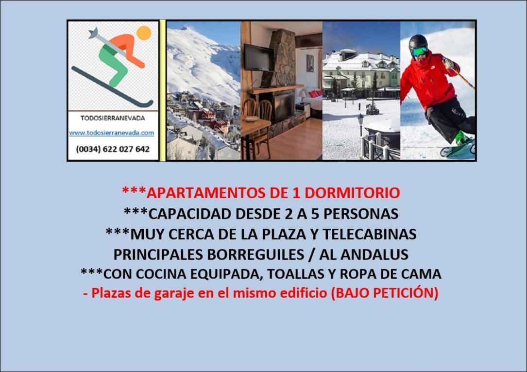 Todosierranevada Zona Baja - Edificio Alhambra - Junto A Los Telecabinas Сьерра-Невада Экстерьер фото